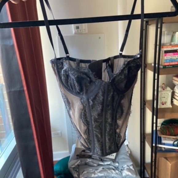 Urban Outfitters Tops - Urban Outfitters Black Lace Corset Size Small